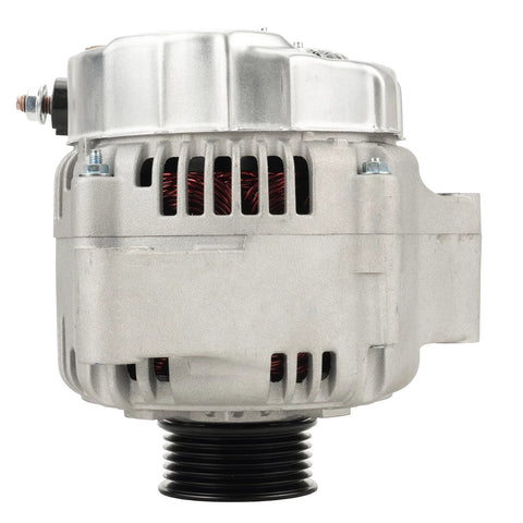 Side view of a 100 Amp Automotive Alternator For Lexus LS400 GS400 SC400 SC430 1998 To 2005 Replacement with 6 Groove Pulley