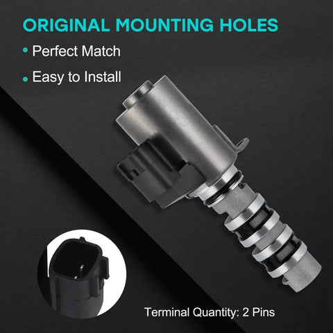 Side view of 2 Pack VVT Variable Valve Timing Solenoid For 3.5L V6 Engines, Oil Control Valve Replacement Set