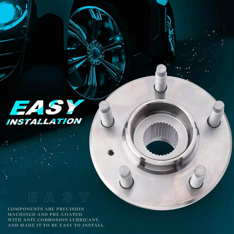 Front Wheel Hub And Bearing Assembly 513121M With ABS 5 Lug For Cadillac 1997-2011 showing easy installation