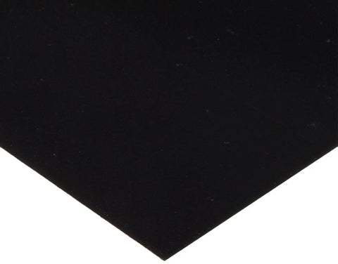 Black PVC Shim Stock Flat Sheet 0.0125 Inch Thick 10 Inch Wide 20 Inch Long Color Coded Shim For Gaskets And Spacers DIY Ready Easy To Cut Oil Resistant Non Conductive And Corrosion Resistant, close-up view.
