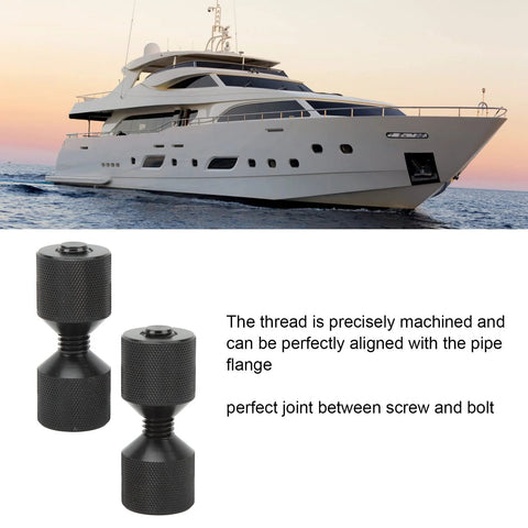 Diameter Alignment Pin With Flange And Two Hole Design, Heavy Duty Stainless Steel Threaded Rod Construction For Precise Positioning