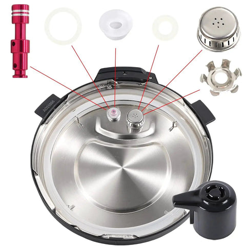Instant Pot Duo 8 Qt replacement parts kit: lid sealing ring, gaskets, steam release valve, float valve.