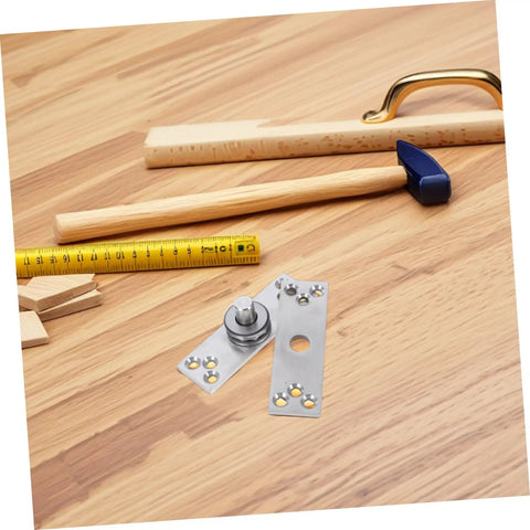 Heavy Duty Concealed Door Pivot Hinge 360 Degree Rotation Stainless Steel Hidden Door Hardware on wooden table