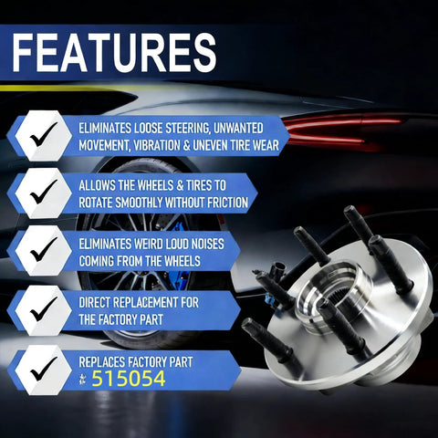 Beefy Front Wheel Bearing Hub Assembly Fits 00-06 Chevy Tahoe 99-06 Silverado 1500 features list shown