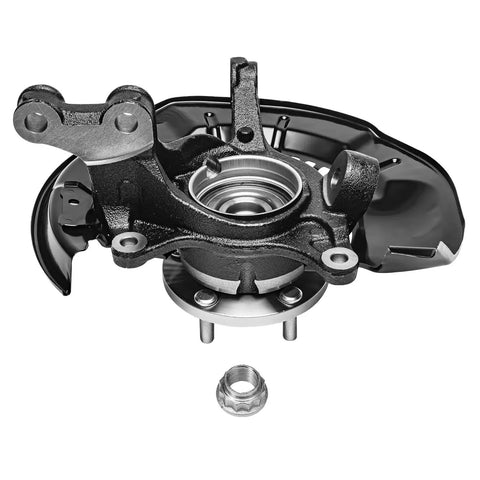 AWD Front Right Steering Knuckle With Wheel Hub Bearing Assembly for 2008-2013 Toyota Highlander 3.5L Gas, close-up view