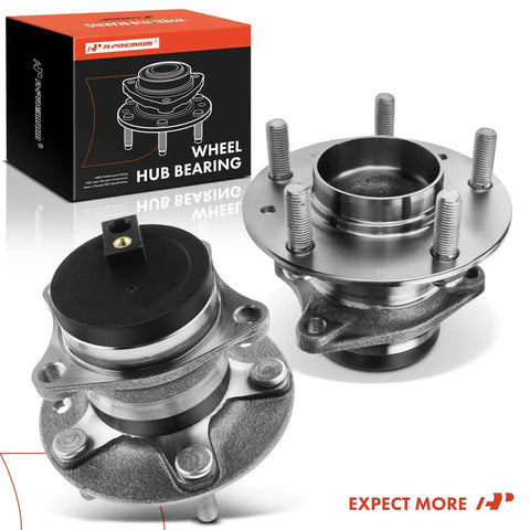 Two Pack Rear Wheel Bearing And Hub Assembly 5-Lug Fit Mazda CX-7 2007-2012 FWD Only displayed with packaging and product details