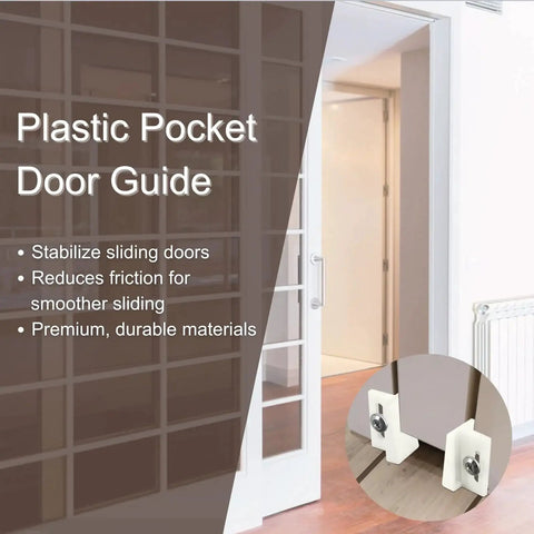 16 Piece Pocket Door Bottom Guides Set For Sliding Doors Universal Fit Interior Doors Jamb Mounted Aluminum Track System With 8 Heavy Duty Guides And 8 Rust Proof Screws For Quick Replacement And Smooth Gliding