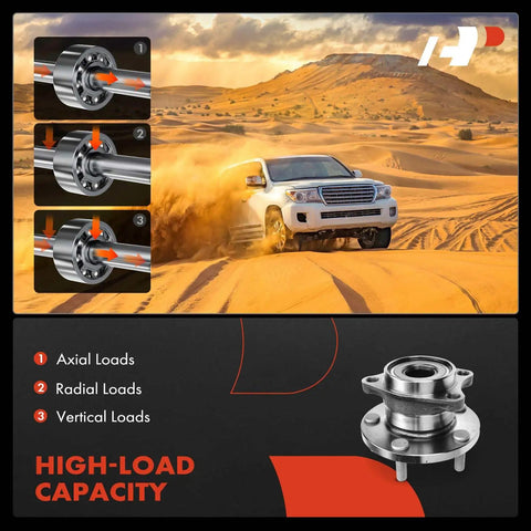 Rear Wheel Bearing And Hub Assembly For Mazda CX-9 2007 2015 AWD with 5 Lug Pattern, high load capacity illustration