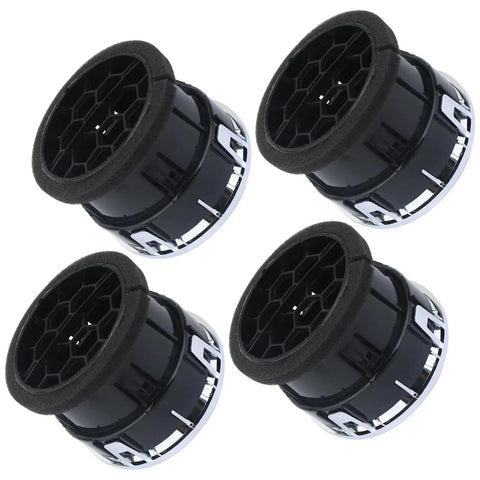 Ford F150 Dashboard AC Heater Vent Louvers 4 Piece Set Replacement 2009 2014 shown in black round design