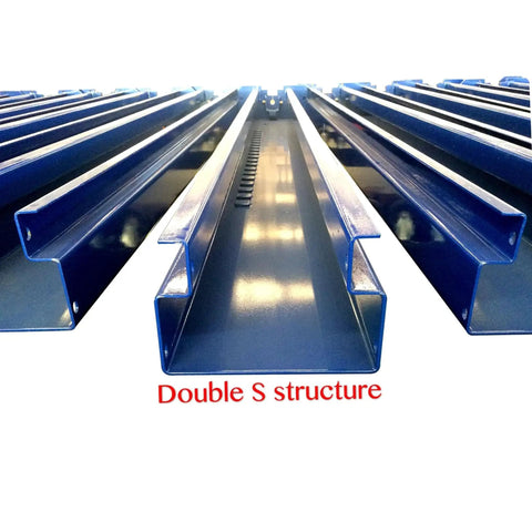 APlusLift HW-10KOH-A two-post overhead car lift, blue steel rails, double S structure