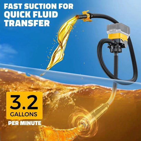 Cordless Fuel Transfer Pump With Auto Stop For No Mess Fueling Three Point Two GPM Flow Portable Diesel And Gas Pump in action
