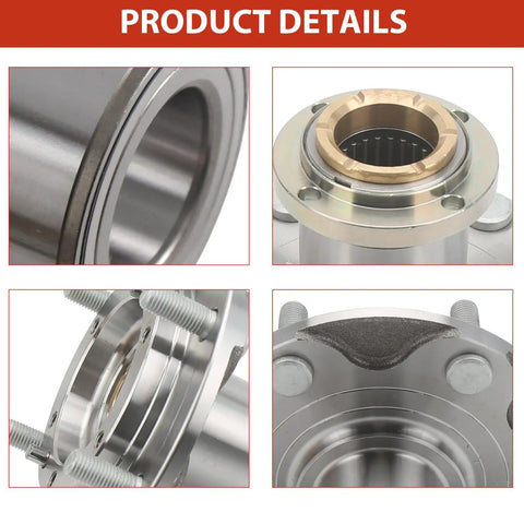 Close-up of Beefy Front Wheel Bearing And Hub Assembly For Toyota Tacoma 1995 2004 4WD With 2.4L 2.7L Or 3.4L Engine Replacement Kit