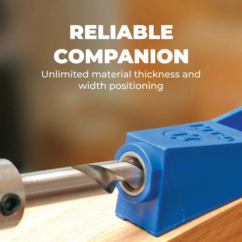 Compact Pocket Hole Jig Kit For Small Projects And Tight Spaces, Delivers Strong Joints No Glue Needed, Works With Various Material Thickness