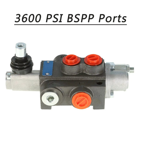 Durable Hydraulic Directional Control Valve With One Spool 13 GPM 3600 PSI BSPP Ports for small tractors and loaders.