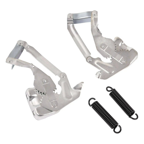 Hood Hinge Pair For 1955 Chevy Bel Air Nomad One Fifty Two Ten Cars With Steel Construction And Galvanized Silver Finish