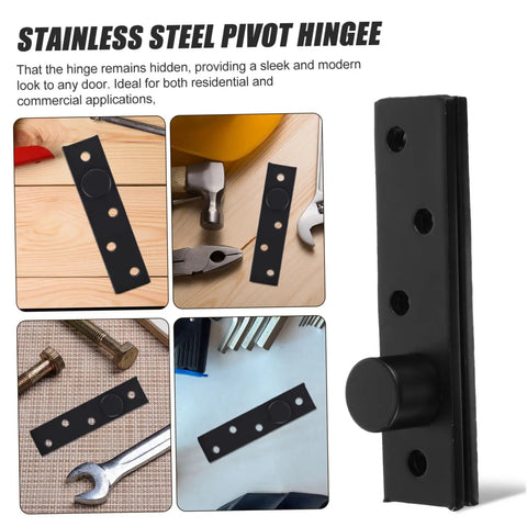 360 Degree Pivot Hidden Door Hinge For Commercial Doors Concealed Pivot Hardware For Bookcases And Cabinets Stainless Steel Dual Hinges With Superior Stability Angoily showcased in various angles and installation scenarios.