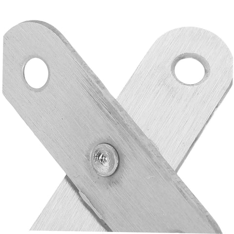 Close-up of Secret Door Hinges 360 Degree Rotatable Hidden Hinges for Cabinets in stainless steel, showing pivot point and mounting holes.