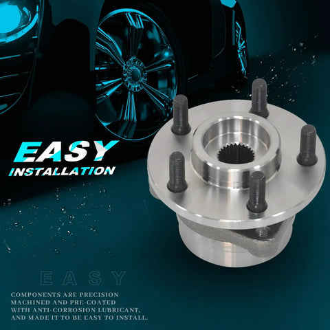 Front Wheel Bearing And Hub Assembly For Jeep Cherokee 1984 To 1989 Comanche 1986 To 1989 Wagoneer 1984 To 1989 And Wrangler 1987 To 1989 4WD With 5 Lugs 513107 Replacement Fits Front Driver Or Passenger Side metal assembly