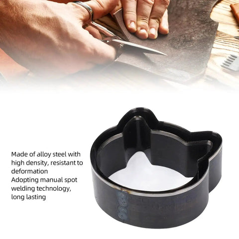 Cat Head Leather Cutting Die Set In Alloy Steel Pro Grade Hollow Punch Tools for Leather Craft Belts Cardboard and DIY Projects