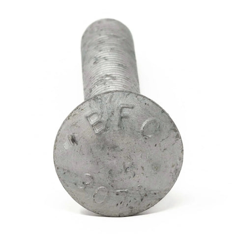 Close-up of 3/8-16 X 4 Inch Hot Dip Galvanized Carriage Bolt Kit Grade 307A With 50 Flat Washers And 50 Hex Nuts For Exterior Use