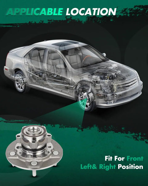 Front Wheel Bearing And Hub Assembly For Ford Transit 2015 to 2019 Front Left Right 5 Lug 515153 ABS Compatible