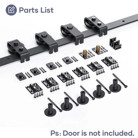 64 Inch Bifold Barn Door Hardware Track Kit For Four 15 Inch Closet Doors Top Mount Sliding System With Heavy Duty Rollers