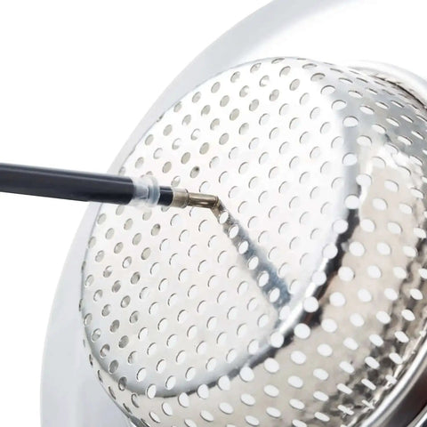 Close-up of Two Pack Stainless Steel Kitchen Sink Strainer Set with large rim and micro perforated holes for anti-clog protection.