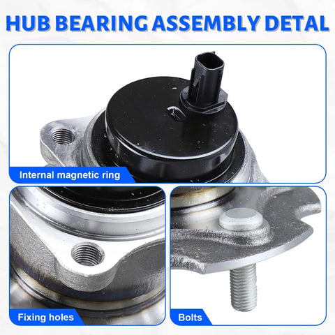 Close-up of Rear Wheel Bearing Hub Assembly 2 Pack 5 Lug 512372 For Scion tC 2011-2016 RAV4 2006-2016 and Lexus HS250h 2010-2012