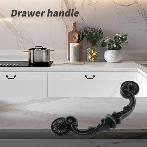 4 Pack Dresser Drawer Pulls Handles For Cabinets And Cupboards Zinc Alloy Bronze Finish on marble kitchen counter