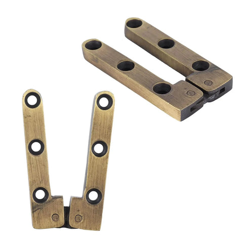 90 Degree Folding Butt Hinge For Cabinets And Closets Space Saving Door Hardware Rust Proof Brushed Finish Low Profile
