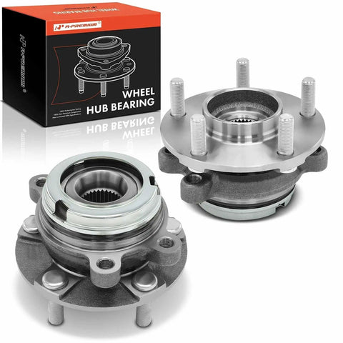 2x Front Wheel Bearing And Hub Assembly Kit 5 Lug Bolt-In Compatible With Nissan Altima 2007 To 2018, pre-greased hub units