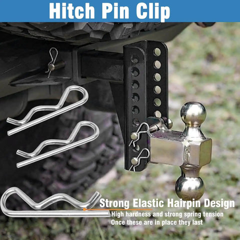 Heavy Duty Cotter Pins Kit 16 Piece 2.5mm By 50mm R Clips Retaining Pins For Trailer Hitch Tractors Mowers Carts Trucks Strong Spring Tension