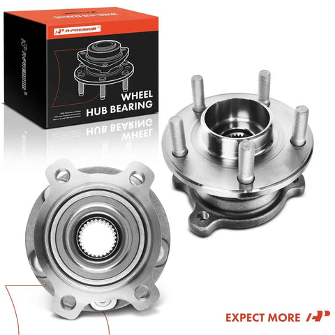 Two Rear Wheel Bearing And Hub Assembly For Ford Escape 2013 2019 And Lincoln MKC 2015 2019 AWD Only With 5 Lug Heavy Duty Set Direct Fit Replacement Keeps Your Ride Smooth And Solid On SUVs, close-up view