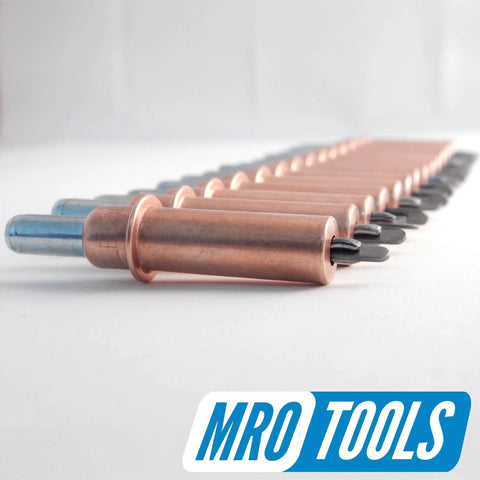 1/8 Inch Cleco Sheet Metal Fasteners Kit With 100 Pieces, Plier Operated, 0-1/4 Inch Grip Range, Copper Finish, side view
