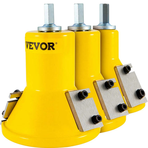 DIY Tenon Cutter Kit For Log Furniture Making With 1 Inch, 1.5 Inch And 2 Inch Blades, Dual Straight Blades, Yellow Steel Build