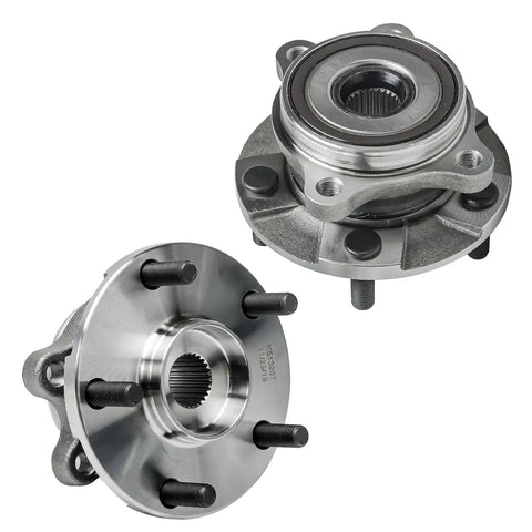 4Pc Front And Rear Wheel Bearing Hubs Assembly for 2010 2012 Lexus HS250h, 2006 2012 Toyota RAV4, showing 5-lug OE spec design