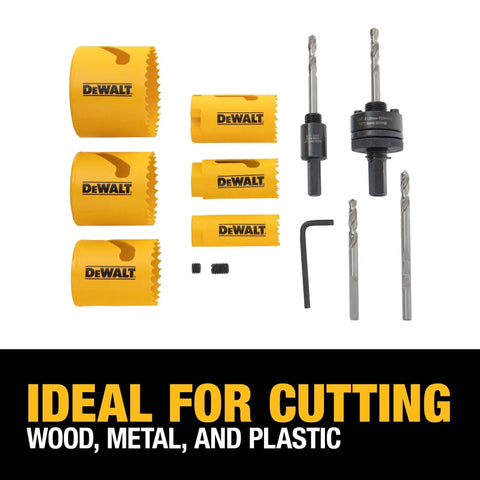 Workhorse Heavy Duty Bi Metal Hole Saw Kit For Electricians With Long Life Teeth And Easy Plug Ejection Versatile Set