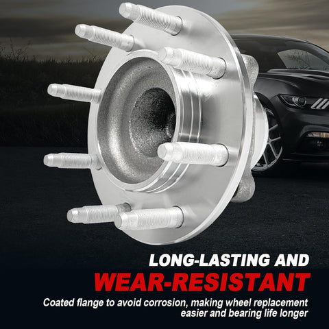 Pair Front Wheel Bearing Hub Assembly For Express 2500 3500 And Savana 2500 3500 Vans 2003 To 2017 8 Lug With ABS