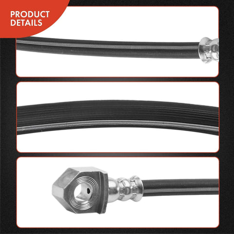 Front brake hydraulic hoses set of 2, A-Premium, with metal fittings suitable for Chevy, GMC, Cadillac