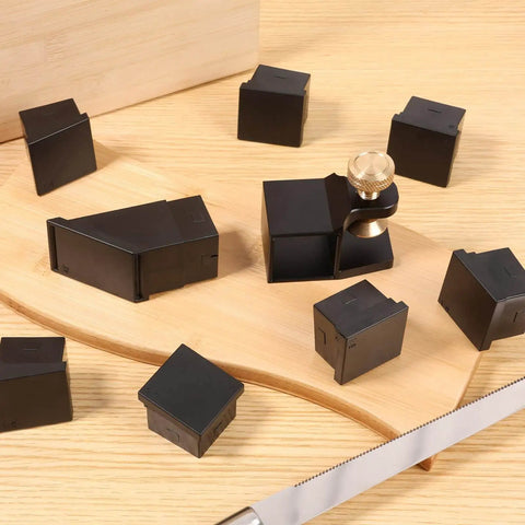 Aluminum Alloy Dovetail Jig Marker Gauge With Eight Modules, Magnetic Woodworking Marking Tool, Precise Hand Saw Guide displayed