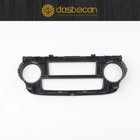 Front view of AC Control Panel Center Dash Vent Trim For Honda CRV 2007 2011 Bezel in black ABC plastic