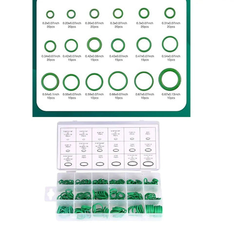 Ultimate 270 Piece Rubber O Ring Kit Metric Size Assortment With Durable Storage Box displaying labeled compartments and gaskets