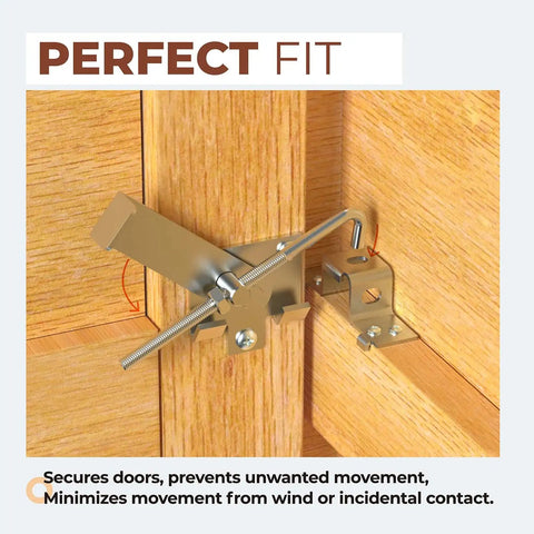 Zinc Plated Barn Door Jamb Latch With Hook For Bi Parting Doors 7 Inch Secures Sliding Doors And Barn Gates From Wind