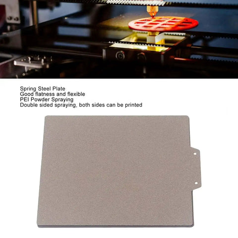 Universal 150x150mm Double Sided PEI Powder Sprayed Magnetic Spring Steel Flexible Build Plate in use with 3D printer