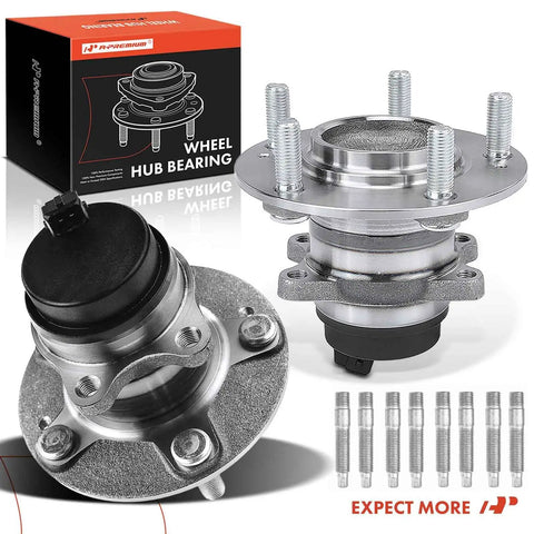 Two Pack Rear Wheel Bearing And Hub Assemblies With ABS And 5 Lug For Kia Forte 2010 To 2013 Including Forte Koup And Forte5
