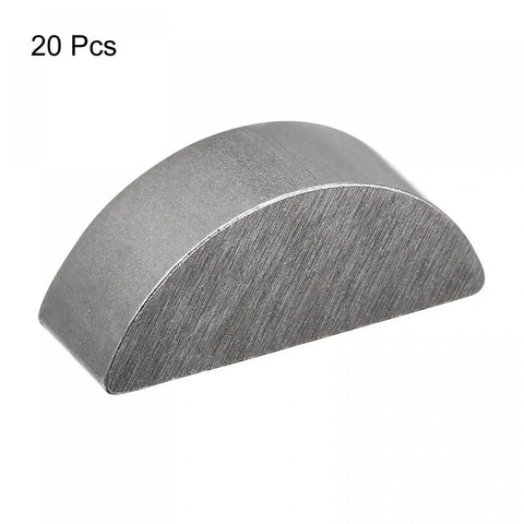 Woodruff Keys Set 20 Pcs 8mm Width X 10mm Height X 25mm Diameter Semicircle Key Stock Carbon Steel Polished Heavy Duty