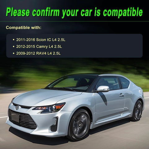 Reliable Aftermarket Alternator That Fits Like a Boss For 2011-2016 Scion TC shown on road, compatibility banner visible