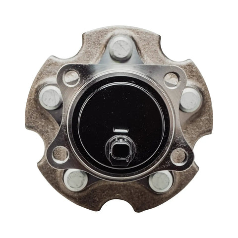 Pair Rear Wheel Bearing Hubs for Toyota C-HR RAV4 Corolla iM Lexus HS250h NX200t NX300 NX300h Scion tC iM 2 Wheel Hub Bearings Assembly Replacement Direct Fit Durable Sealed Bearings, top view, showing flange and bolts.