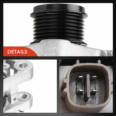 Close-up of Alternator For Toyota RAV4 2009 2012 Highlander 2008 2016 Sienna 2007 2016 Venza Lexus RX350 ES350 3 5L 150A 12V CW Pulley
