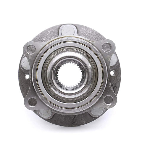 Front view of Pair Wheel Hub And Bearing Assembly For Hyundai Santa Fe 2007 2017 AWD Rear Veracruz Front And Kia Sorento Front 5 Lug Non ABS Driver And Passenger Side Replacement That Drops Right In